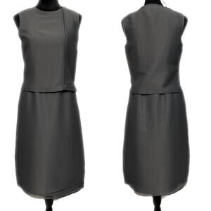 EUC - Vintage Lida Baday Silk Blend Set in Heather Gray - 8